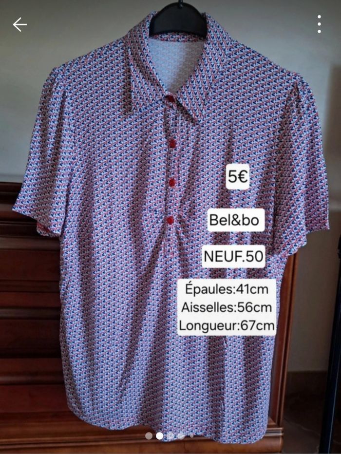 Chemisiers / polos NEUFS pour femme taille 50 - photo numéro 3