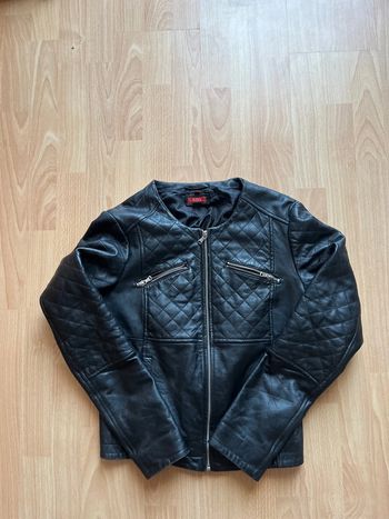 Veste en cuir Tisaia / 38 / Noir / Excellent état