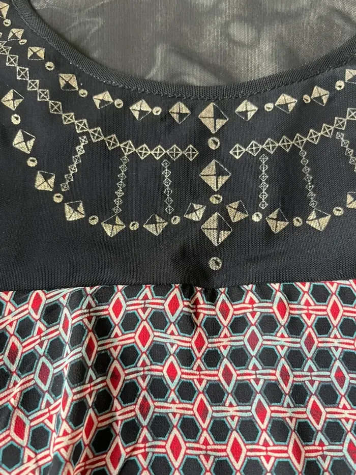Jolie robe été lmv à volants taille 36-38 beg teille haut - photo numéro 4