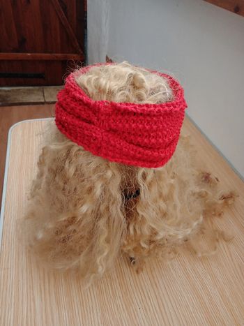 Bandeau rouge en coton