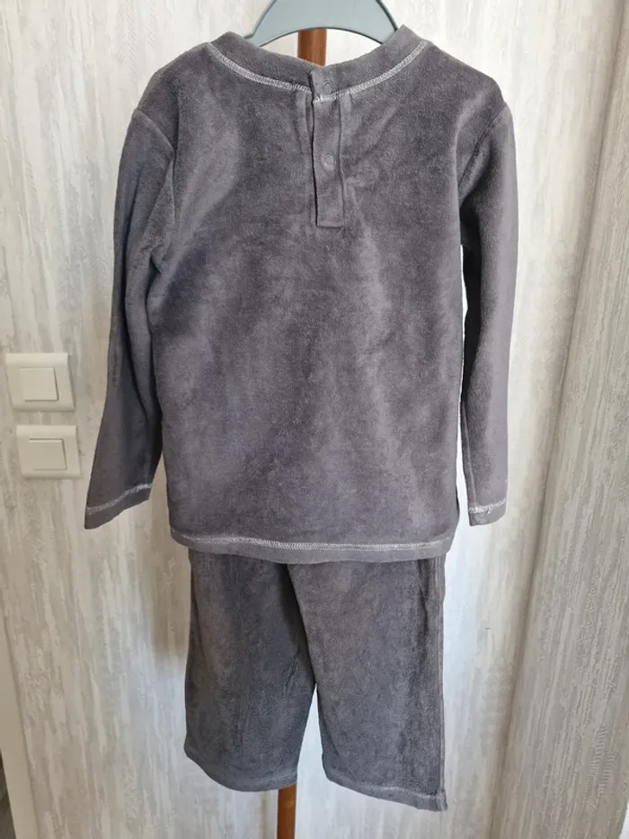 Ensemble pyjama mixte 3 ans J&G Nightwear Gris Ours géométrique coton polyester - photo numéro 2