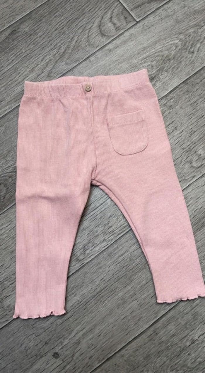 Legging côtelet rose Zara 6 mois