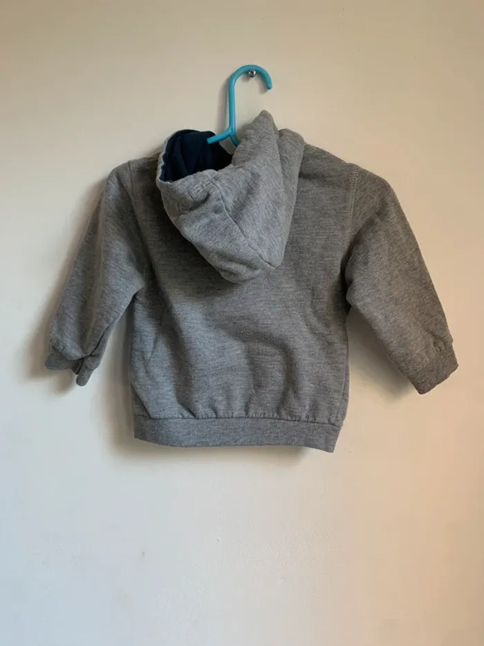 Sweat à capuche gris – Prends Ton Pouce – 9 mois - photo numéro 2