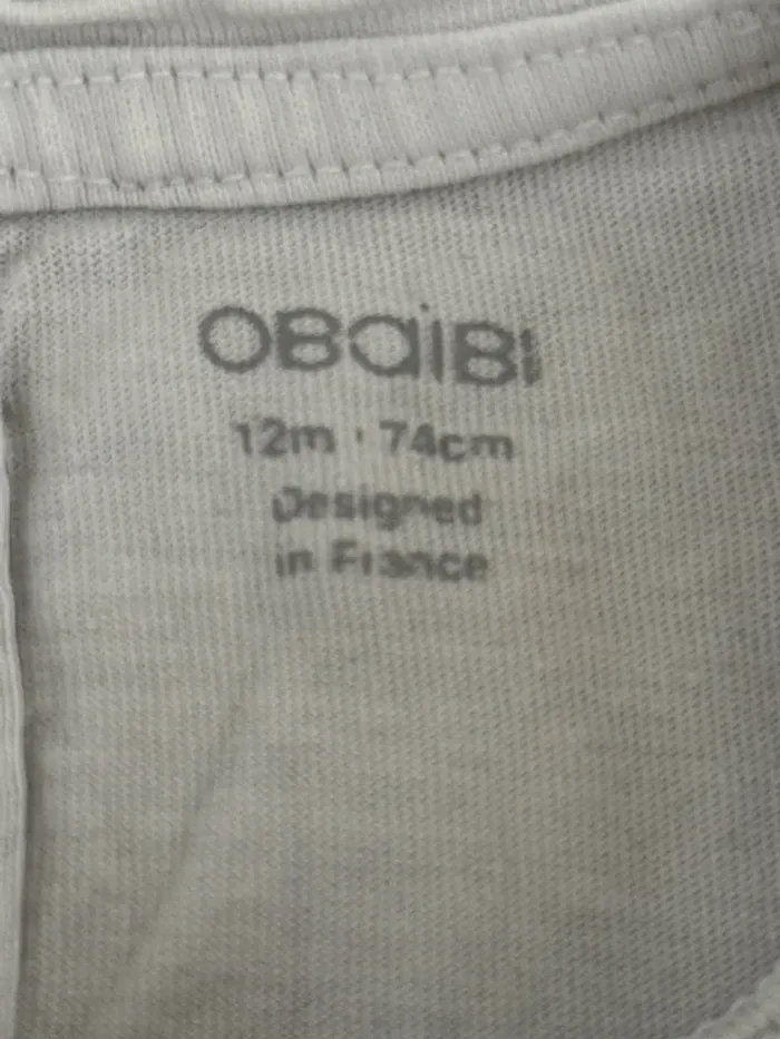 T-shirt fille Obaïbi 12 mois - photo numéro 2