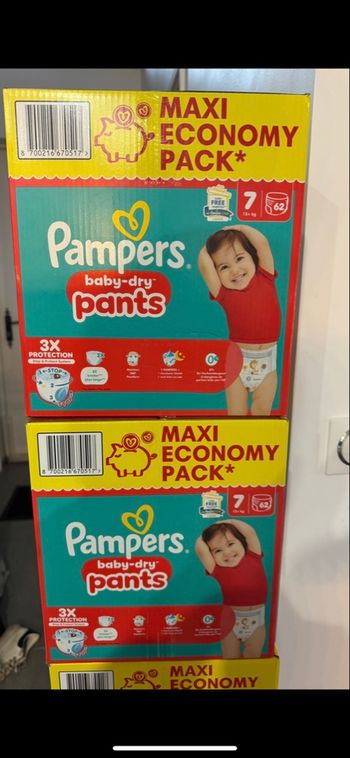 124 couches pants Pampers taille 7