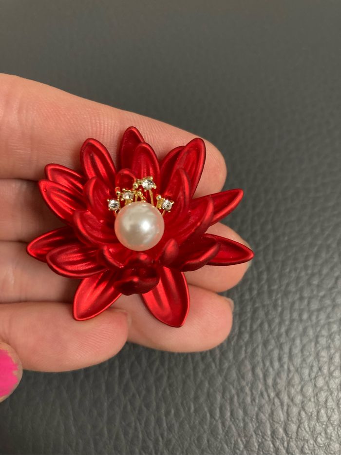 Broche fleur de pivoine - photo numéro 2