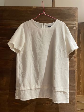 Blouse blanche bi matière