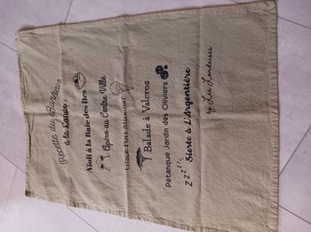 torchon kaki  recette du bonheur Sophie Janière fabrication Française Neuf
