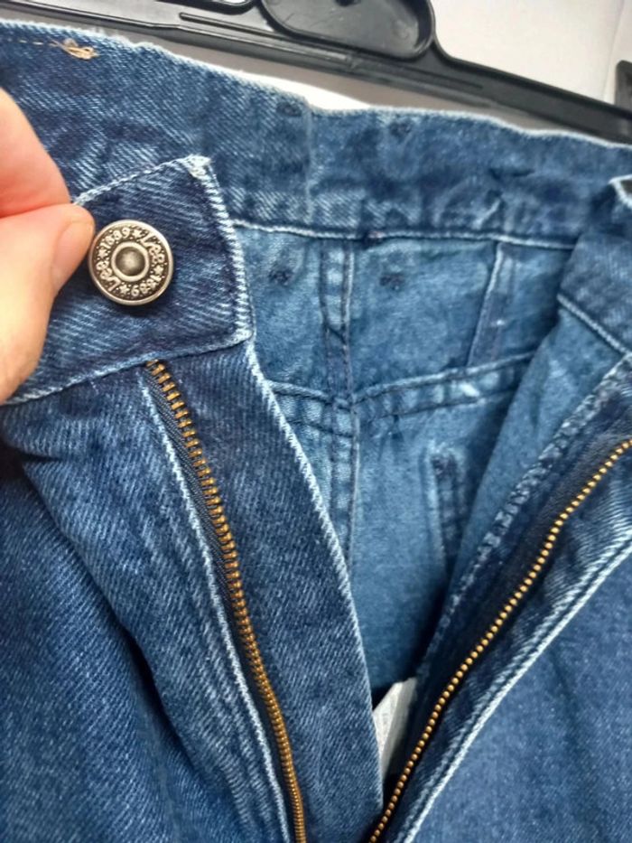 Jeans taille haute Lee vintage Bleu foncé en coton - photo numéro 5