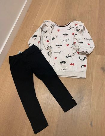 Ensemble robe et legging catimini 4 ans