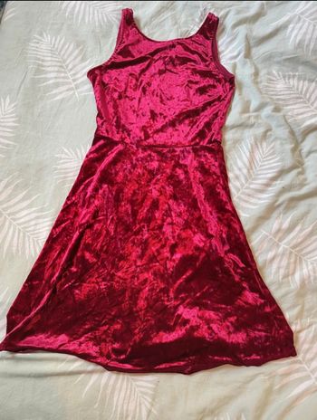 Robe velours bordeaux dos échancré XS h&m