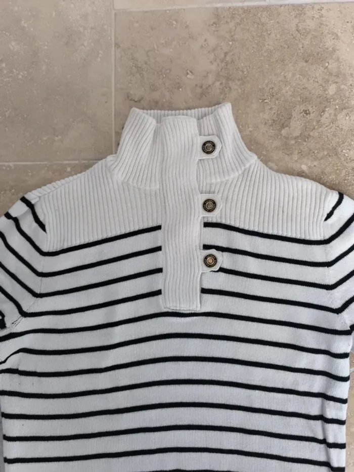 Pull-over coton col boutonné femme Lauren Ralph Lauren taille M - photo numéro 4