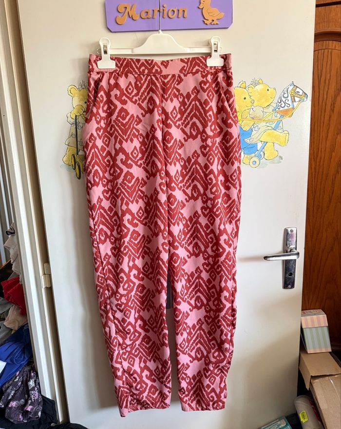 Pantalon coloré à motifs, taille S, marque Tex - photo numéro 1
