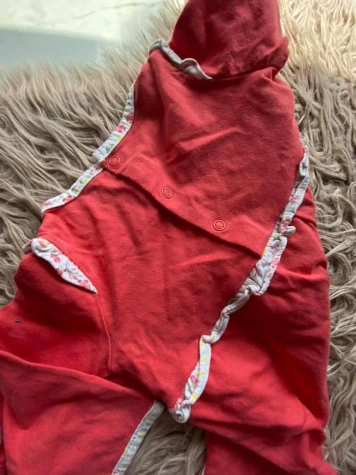 Pyjama coton sergent major fille fleuri 6 mois - photo numéro 3