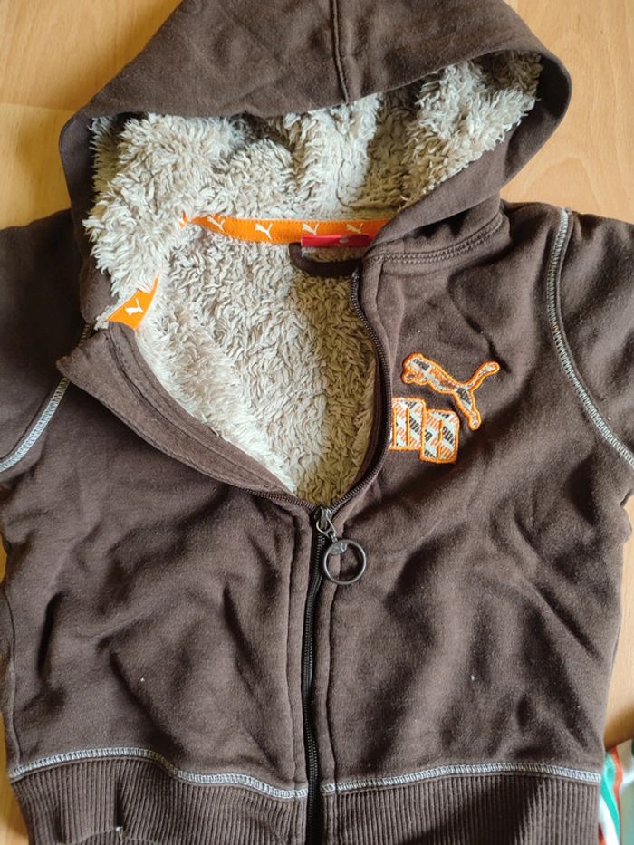 Lot ensemble Jeans souple + t-shirt manches courtes + sweat zippé à capuche en 6M - photo numéro 8