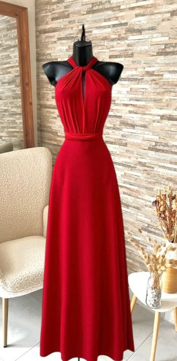 Robe d’été rouge multi positions