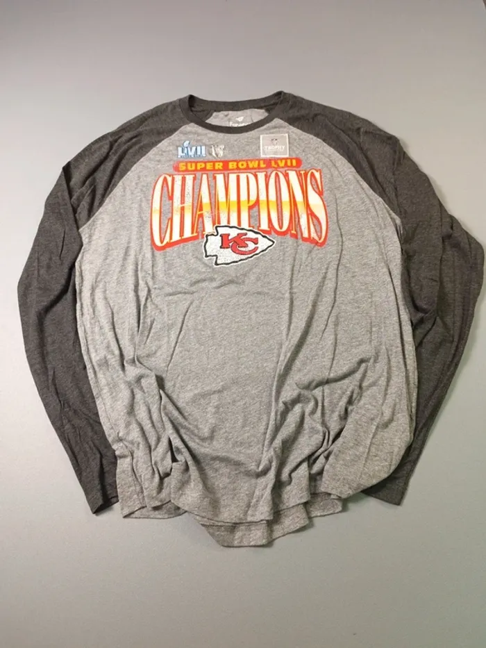T-shirt imprimé fanatics Kansas City Super bowl NFL trophy - XL