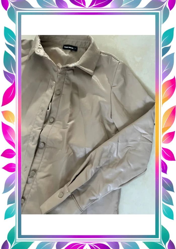 Chemise similicuir beige Tally weijl XS - photo numéro 3