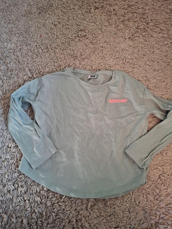 Magnifique haut fille tape à l'œil 8 ans avec écriture amour - photo numéro 2