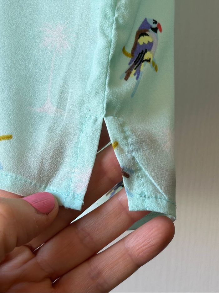 Blouse manches courtes, motifs  perroquets - photo numéro 7