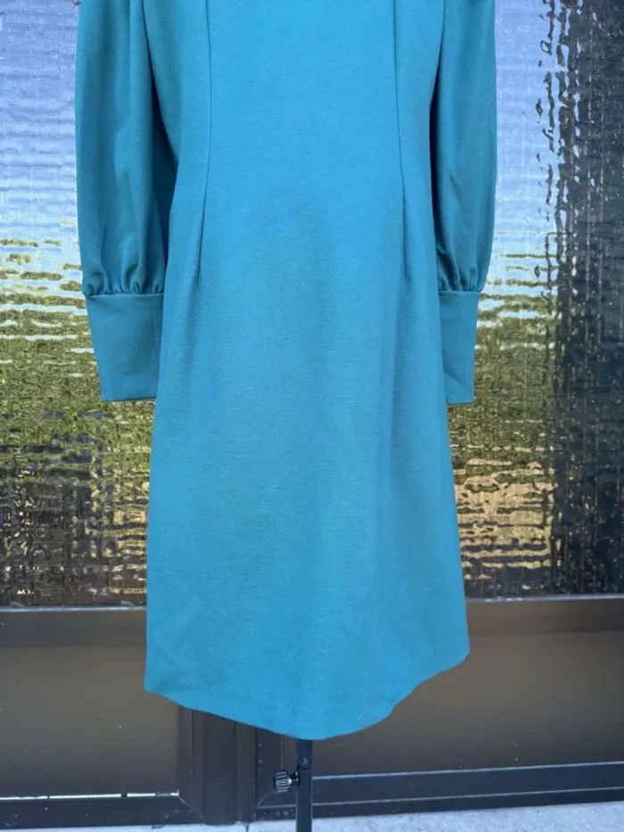 Robe Bleu-Verte Manches Longues Bouffantes - photo numéro 14