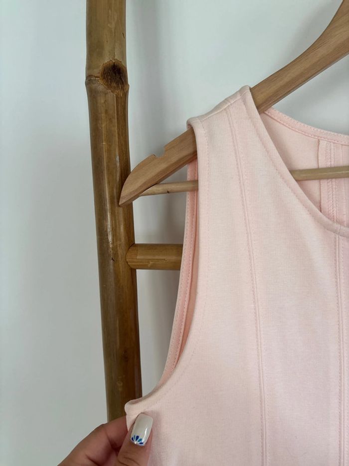 Robe sans manche rose pale Zara taille L - photo numéro 3