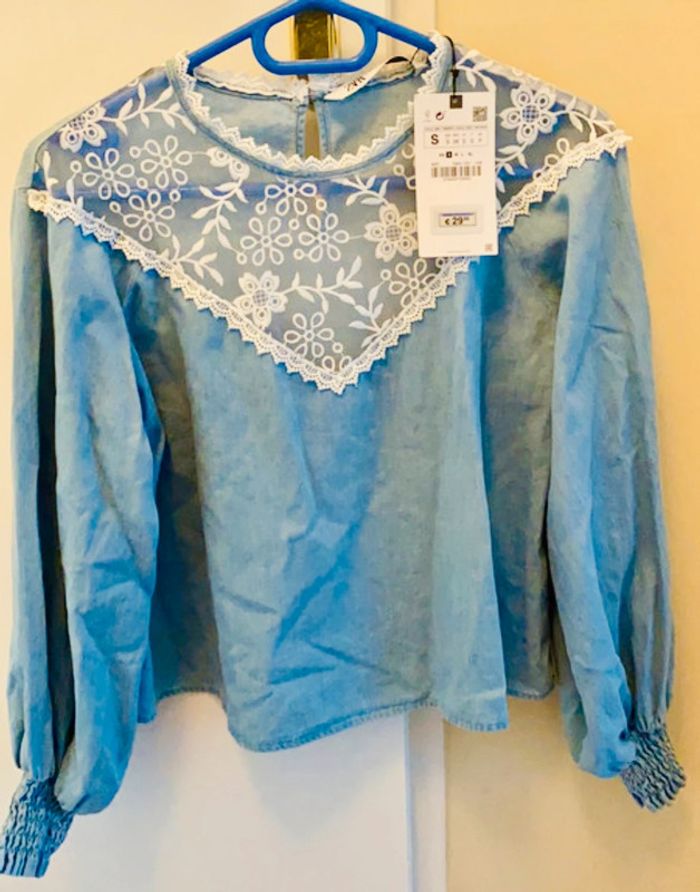 Chemise manches longues femme Zara taille S - photo numéro 2