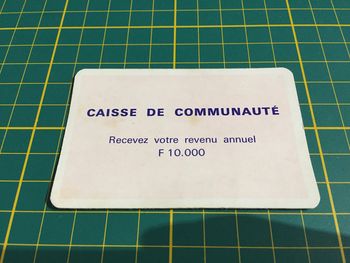 Recevez votre revenu annuel carte caisse de communauté pièce Monopoly Miro Parker company #A63