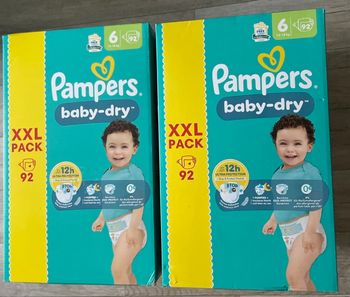 Mega pack XXL 184 couches pampers baby dry taille 6 neuf
