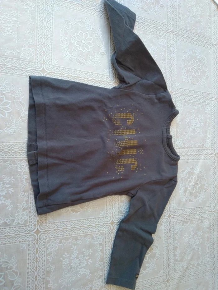 Tee-shirt gris foncé Chic 12 mois - photo numéro 2