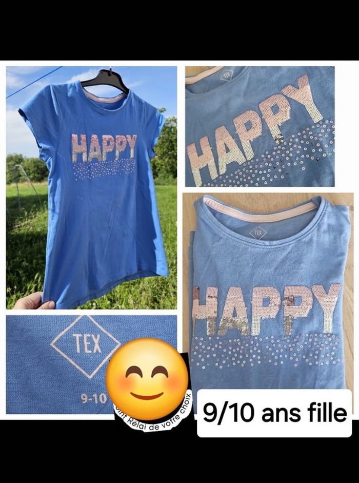 TEE shirt happy fille 9 / 10 fille