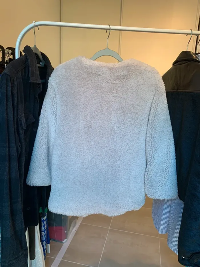 Veste en polaire peluche beige Cop. Copine - photo numéro 8