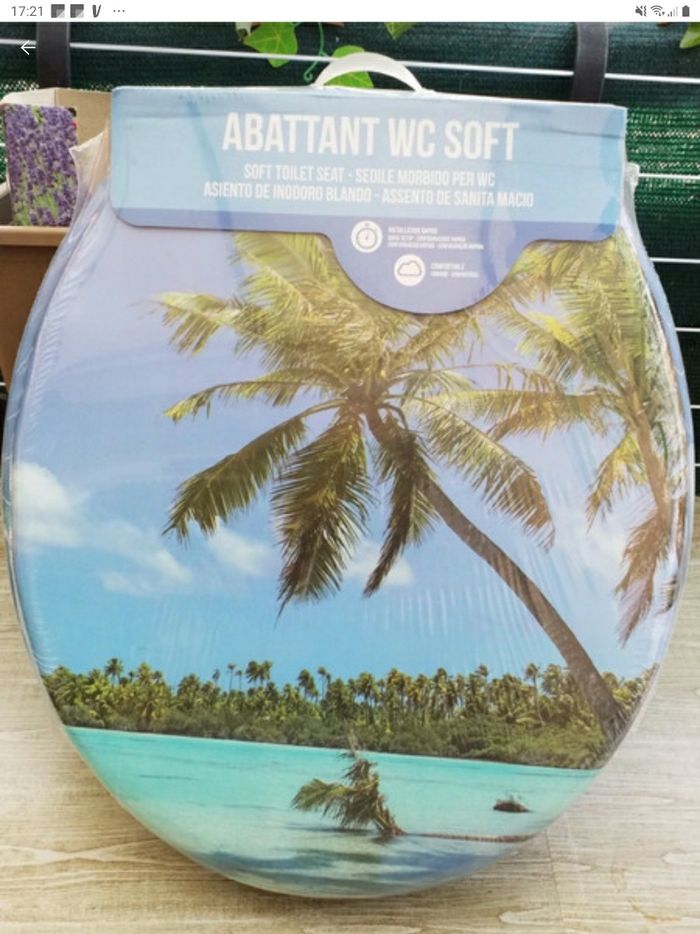 Abattant wc imprimé tropical neuf - photo numéro 4
