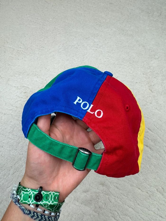 Casquette Ralph Lauren Multicolore Logo Brodé Neuve - photo numéro 4