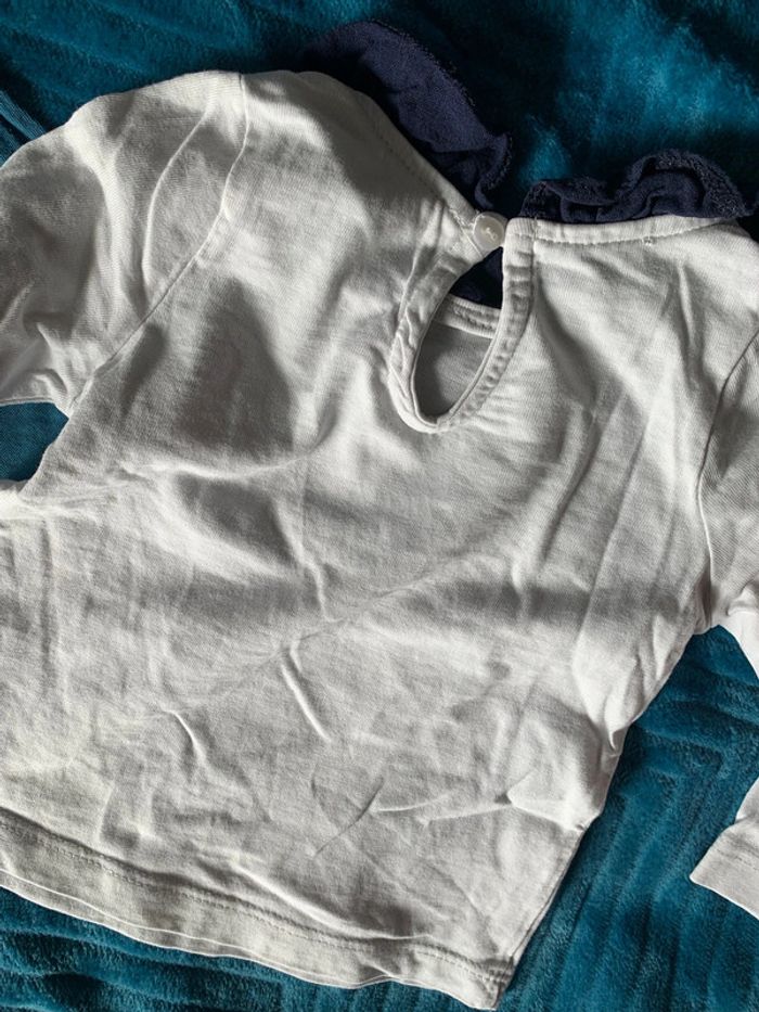 Lot 2 tee shirts fille 6 mois - photo numéro 4