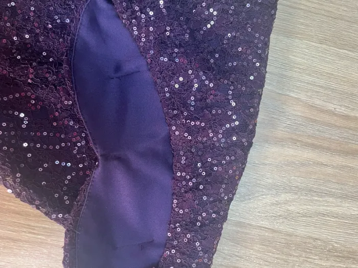 top bustier violet à sequins - photo numéro 3