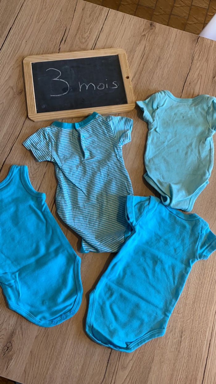 Lot bodys turquoise manches courtes - photo numéro 6