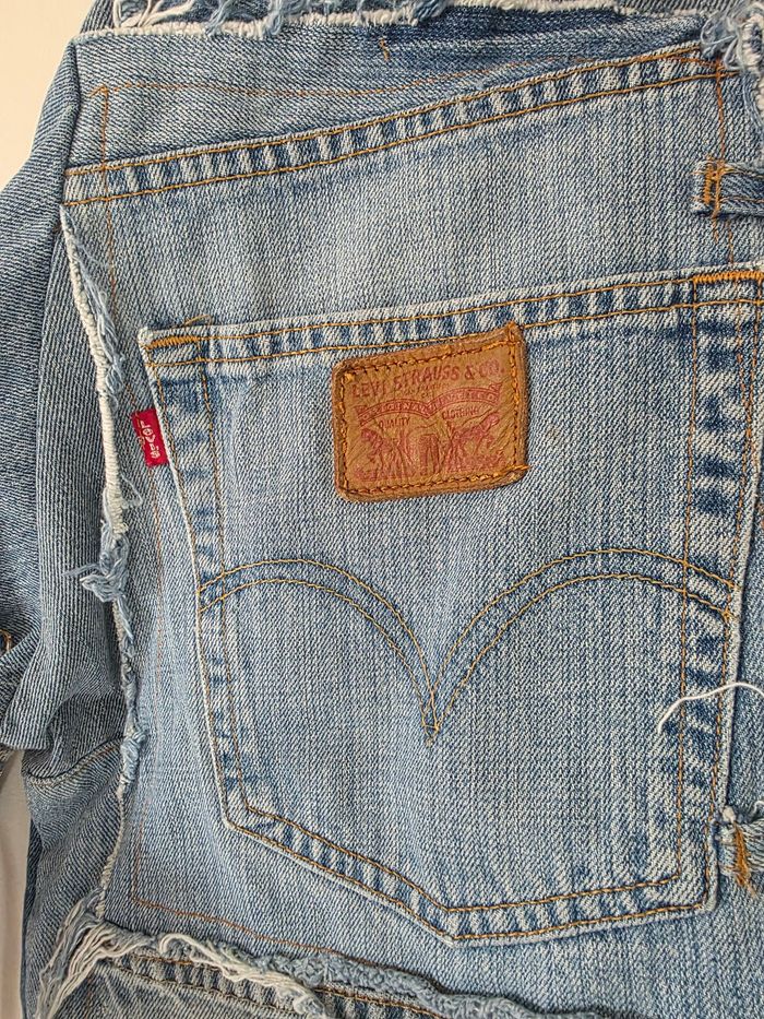 Veste en jeans custom y2k handmade denim inserts - photo numéro 8