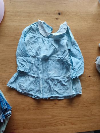 Robe en jean manches longues