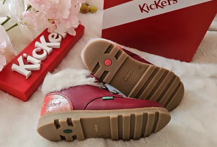 Bottes Bottines Cuir Zip Extérieur Fourré Kickers T27 - photo numéro 2