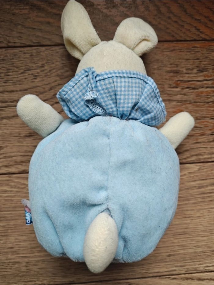 Doudou Lapin Boule Sucre d'orge ancien - photo numéro 2