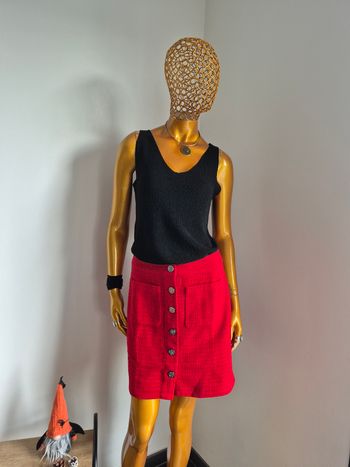 Jupe Courte Rouge Femme Taille XXL/44