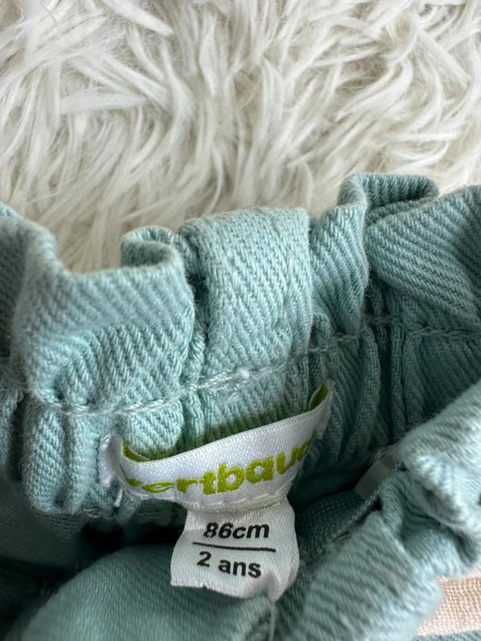 Short style paperbag Vertbaudet taille 2 ans coloris menthe - photo numéro 4