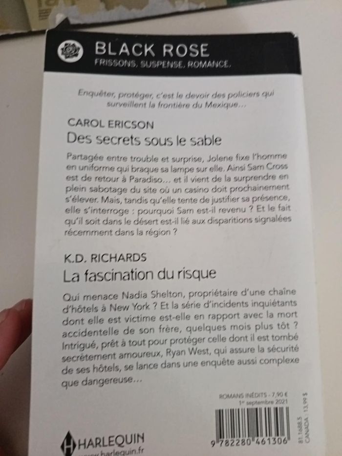 Livre Harlequin collection Black Rose - photo numéro 2