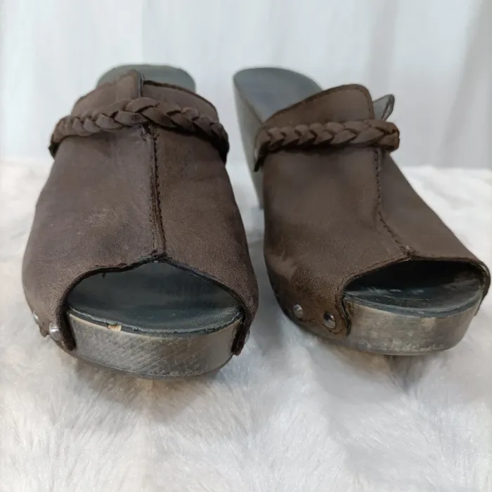 Mules en cuir et bois - Bocage Paris - Taille 38 - photo numéro 4