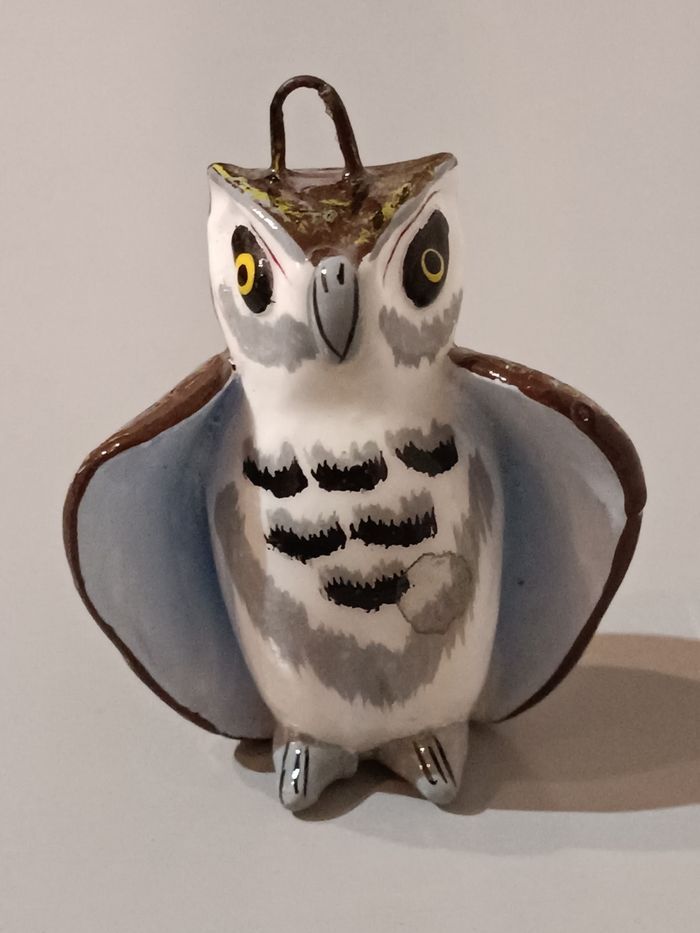 Chouette porcelaine accroche - photo numéro 2