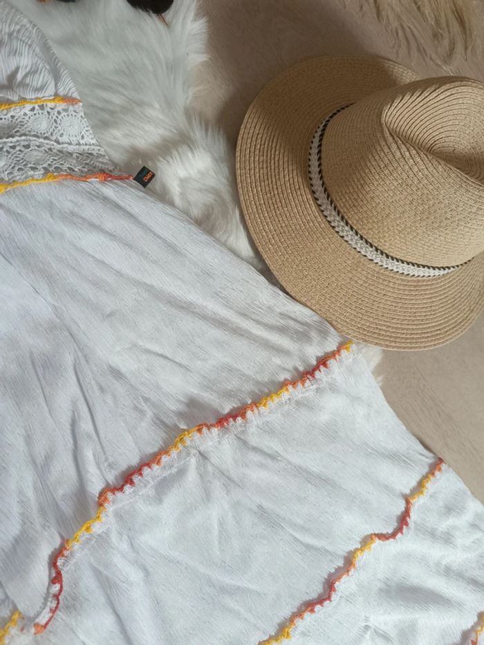 Jolie robe longue blanche taille 34 - photo numéro 3