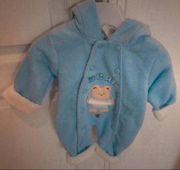 Combinaison polaire bebe garçon 3-6 mois
