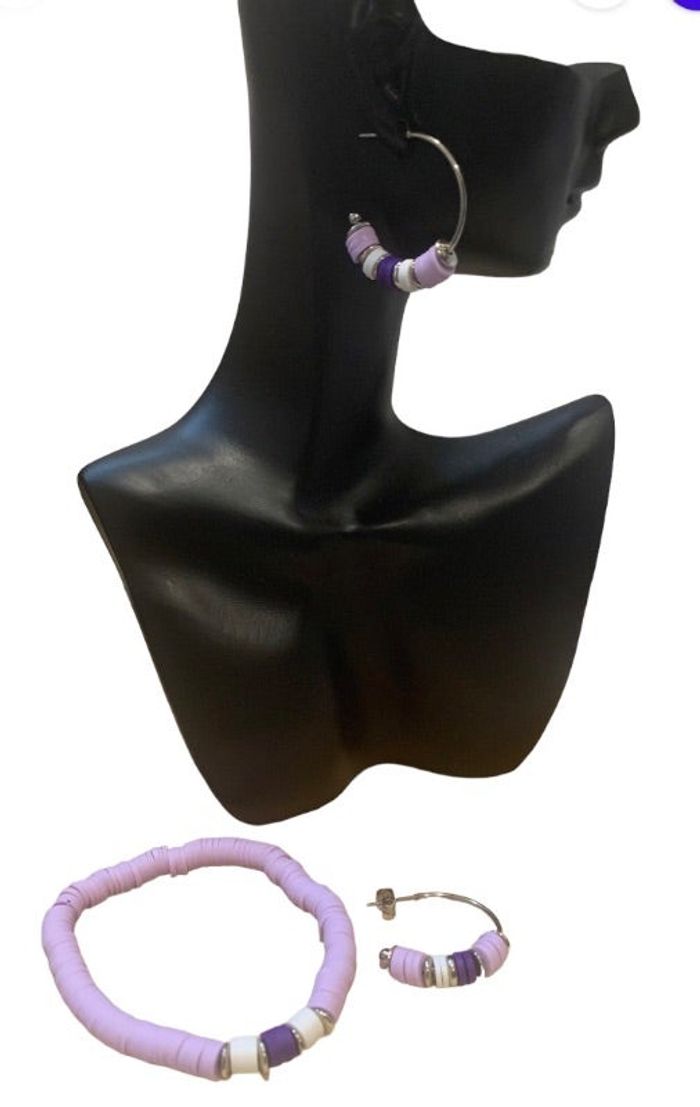 Parure en perles heishi