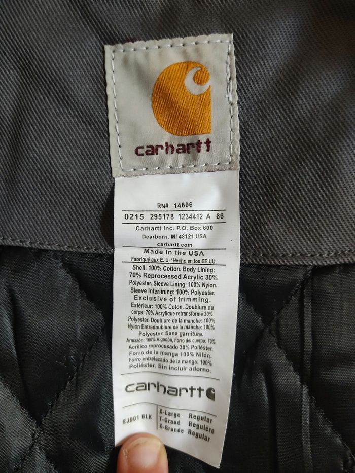 Carhartt détroit jacket gris taille XL - photo numéro 3
